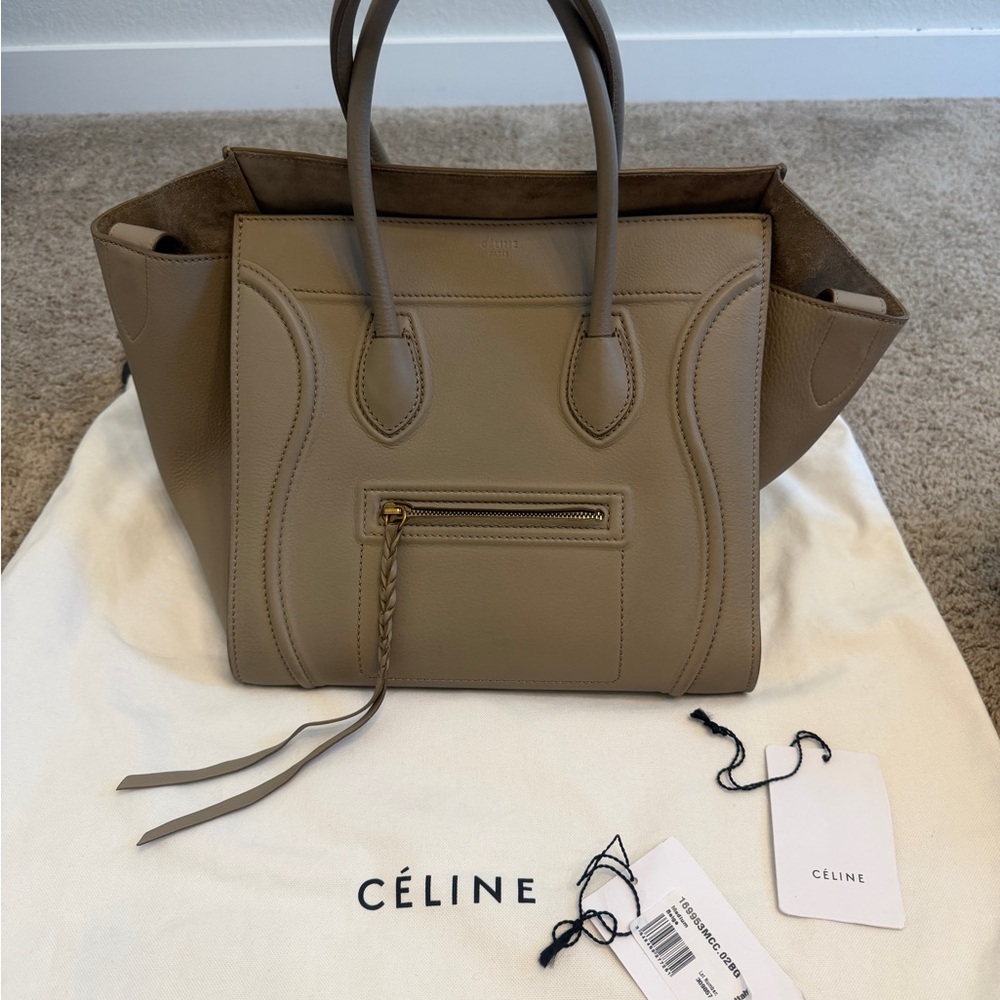 Celine Phantom Tote Bag (Medium Beige)